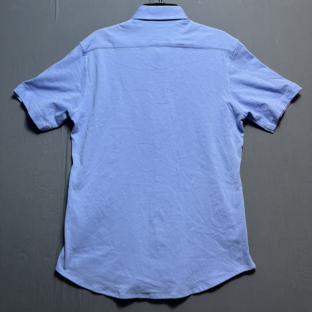 NWT Tailorbyrd Button Up Shirt Mens Medium Short Sleeve Button Up Blue - Picture 5 of 5